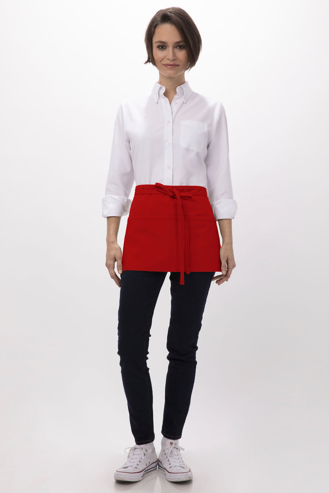 Chef Works Waist Apron- Red - Hospitality Connect