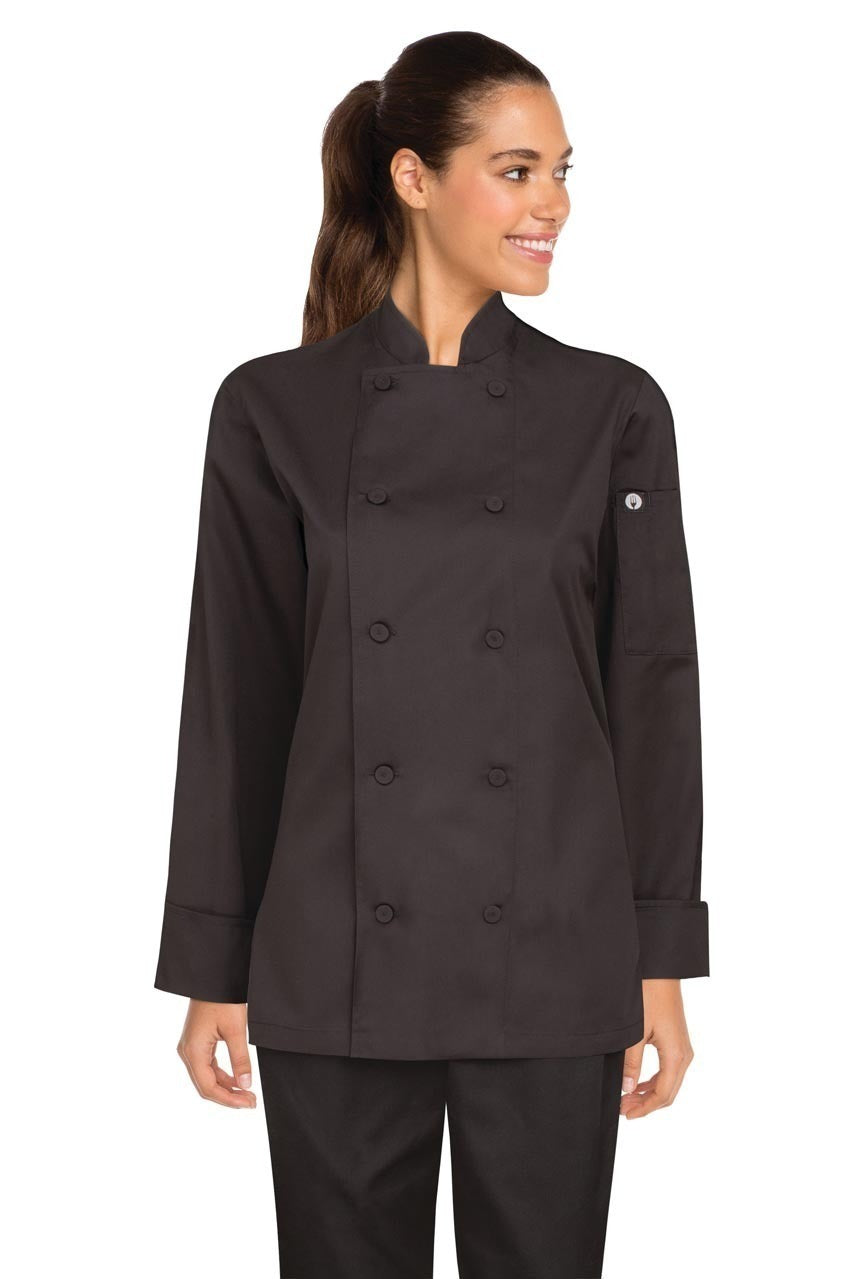 Chef Works Sofia Black Women's Chef Jacket - Hospitality Connect