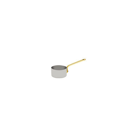 CHEF INOX MINIATURE SAUCEPAN w/BRASS HDL 50x30mm18/10 - Hospitality Connect