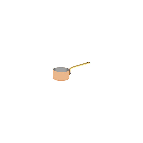 CHEF INOX MINIATURE SAUCEPAN COPPER w/BRASS HDL 50x30mm - Hospitality Connect