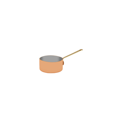 CHEF INOX MINIATURE SAUCEPAN COPPER w/BRASS HDL 90x45mm - Hospitality Connect