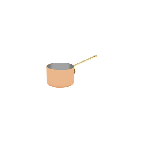 CHEF INOX MINIATURE SAUCEPAN COPPER w/BRASS HDL 90x60mm - Hospitality Connect