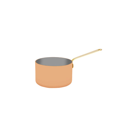 CHEF INOX MINIATURE SAUCEPAN COPPER w/BRASS HDL 120x75mm - Hospitality Connect