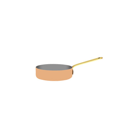 CHEF INOX MINIATURE FRYPAN COPPER w/BRASS HDL 120x35mm - Hospitality Connect