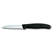 Victorinox Paring Knife,8 cm Straight Blade,Wavy Edge,Classic,Black - Hospitality Connect