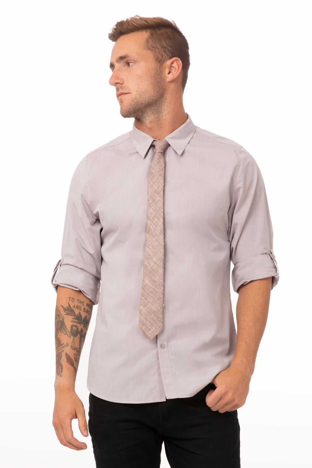 Textured Urban Neck Tie- Brown - Hospitality Connect