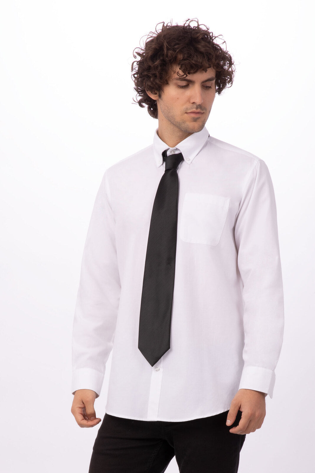 Chef works Solid Dress Tie- Black - Hospitality Connect