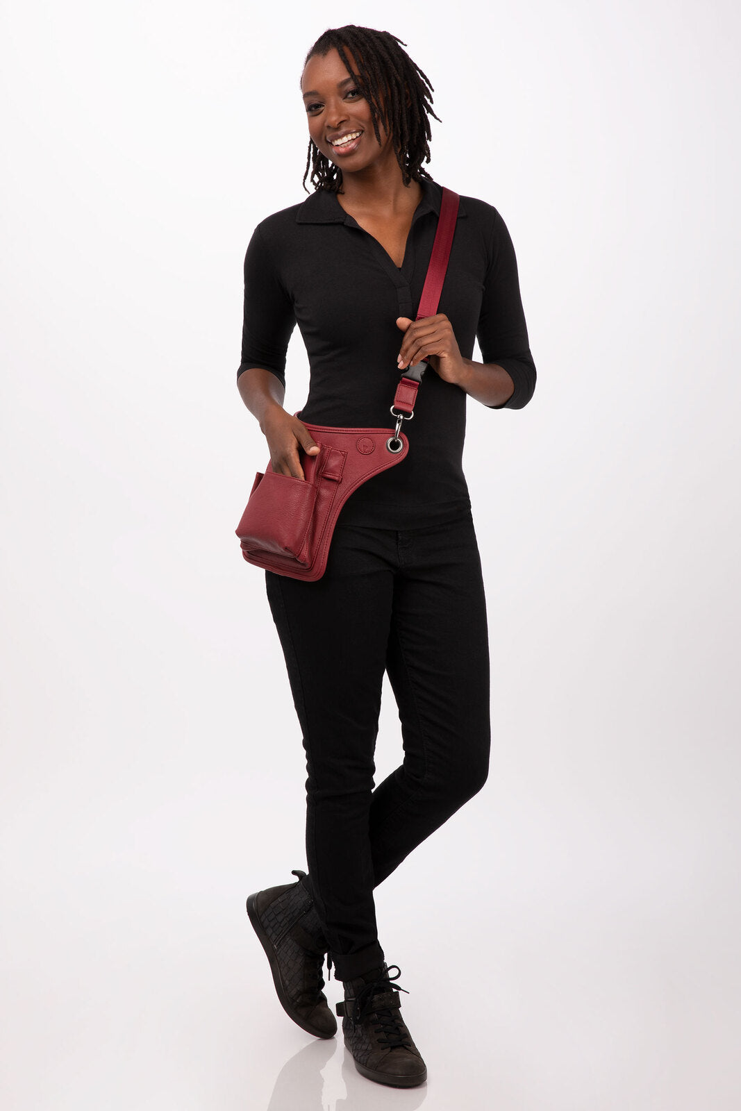 Chef work Syracuse Waistbelt- Merlot - Hospitality Connect