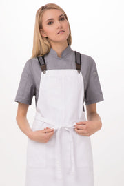 Chef Works Berkeley Apron Suspenders- Black Grey - Hospitality Connect