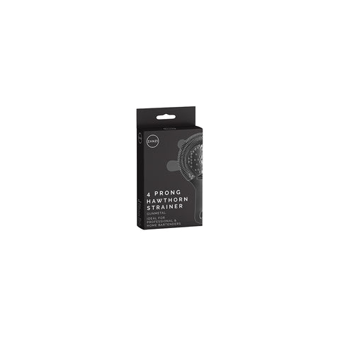 ZANZI 4 PRONG HAWTHORN STRAINER w/FLAT HDL GUN METAL 110mm - Hospitality Connect