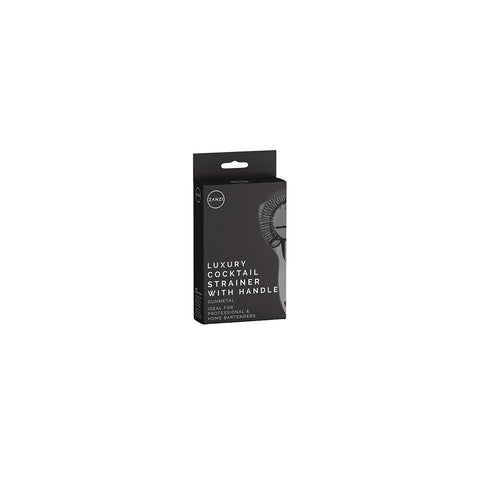 ZANZI LUXURY STRAIN COCKTAIL STRAINER w/HDL GUN METAL 200mm - Hospitality Connect