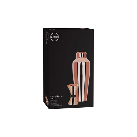 ZANZI COCKTAIL SET ROSE GOLD 2pc - Hospitality Connect
