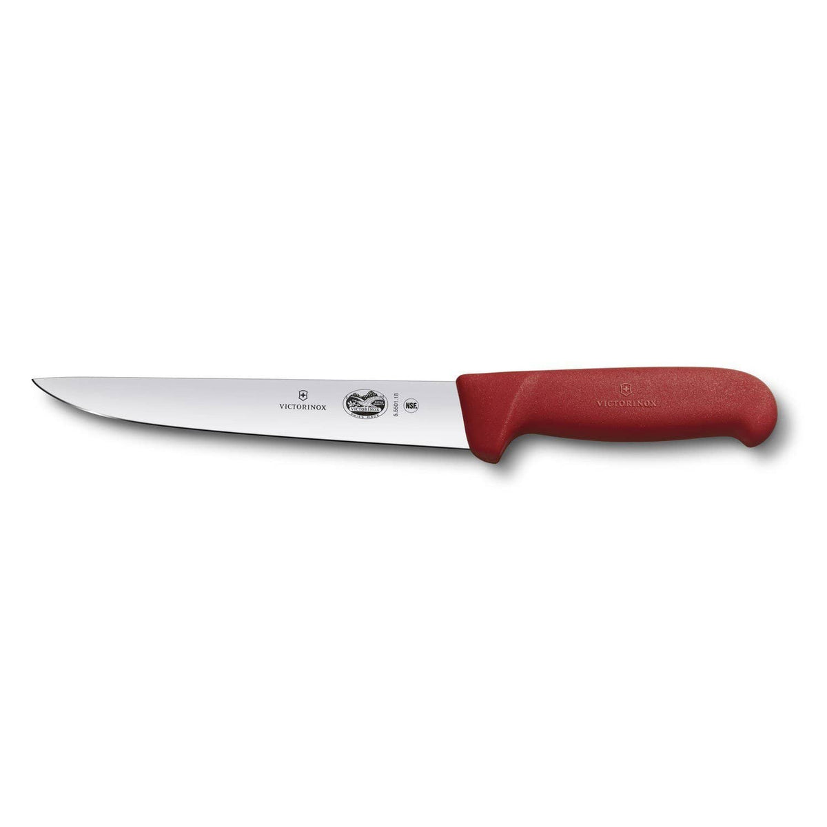 Victorinox  Sticking Knife,18cm,Straight Back Blade,Fibrox - Red - Hospitality Connect